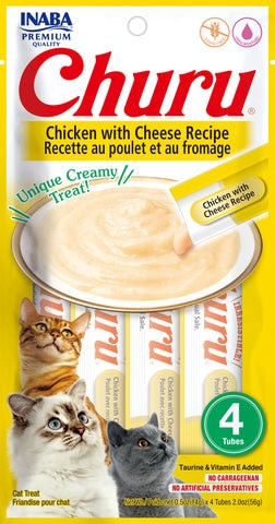 vloeibare snack voor katten churu kip kaas