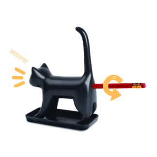 potloodscherper kat zwart