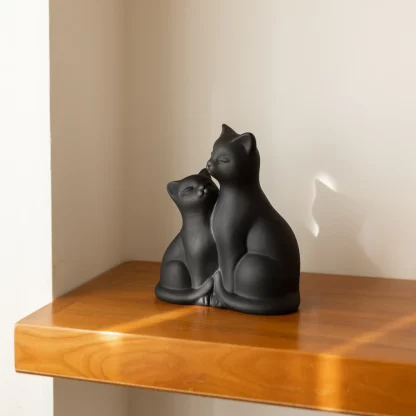 keramieken kat zwart