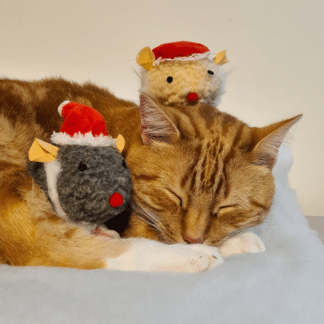 Kerstmuisjes Wooly Duo Grijs Beige