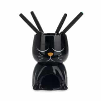 Fondue Wake Cat 400 ml zwart keramiek